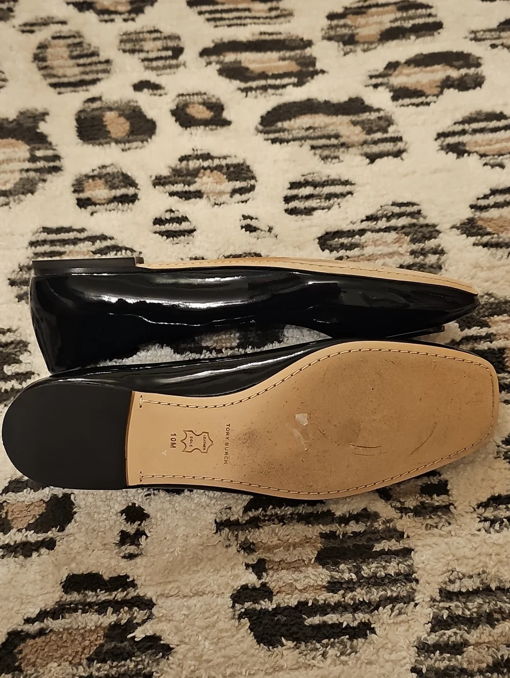 Tory Burch Georgia Loafer Flats Dress Shoes Slip On Patent Leather 10M
